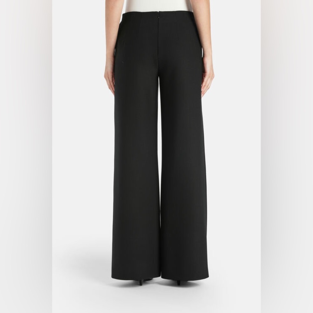 LUISA SPAGNOLI 100% Silk Black Animi Trouser Pants Size 42